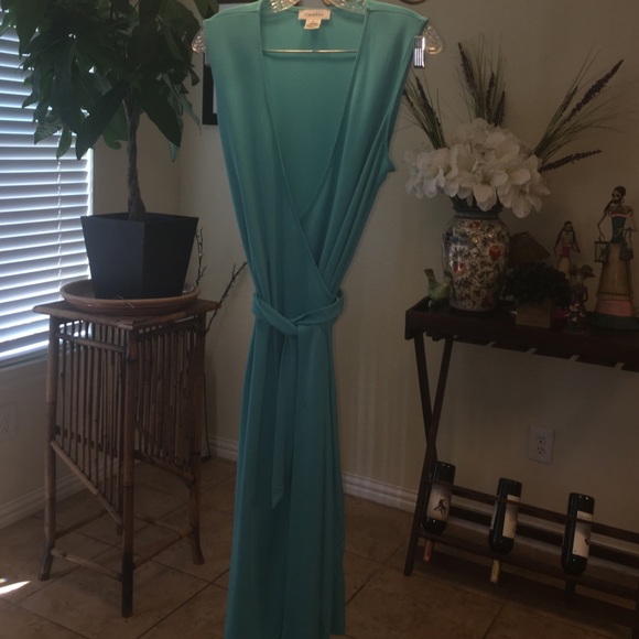 Aqua wrap dress-Calvin Klein