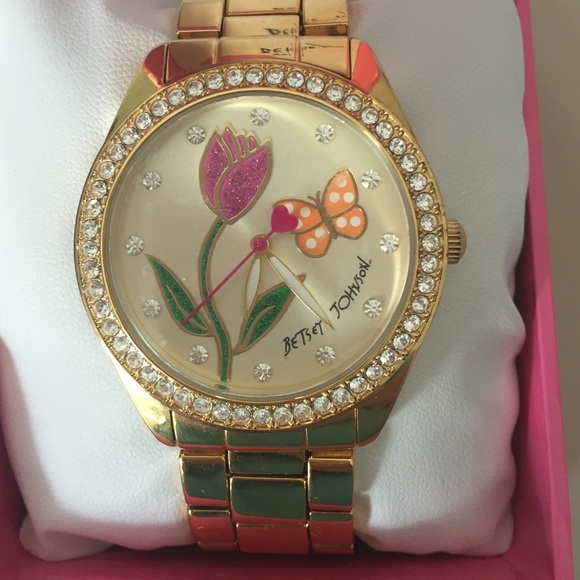 Betsey Johnson Accessories - 🍀 NIB Betsey Johnson gold flower watch
