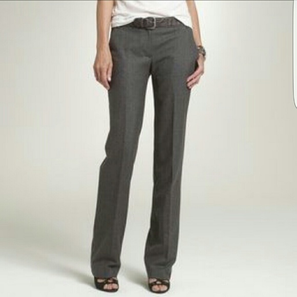 NWOT J.CREW Favorite Fit 100% Wool Trousers in Tan