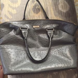 Kate spade gray ostrich leather purse