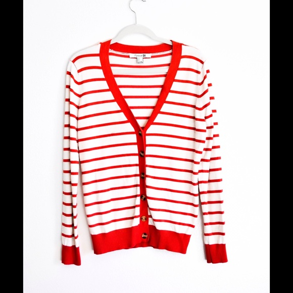 Forever 21 Striped Cardigan