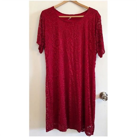 Crimson Lace Dress❤️