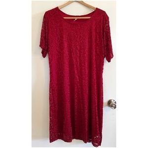 Crimson Lace Dress❤️