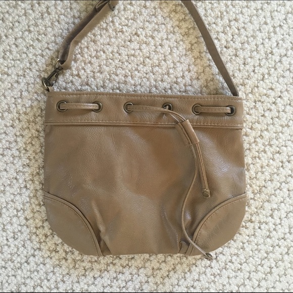 Light tan cross body bag