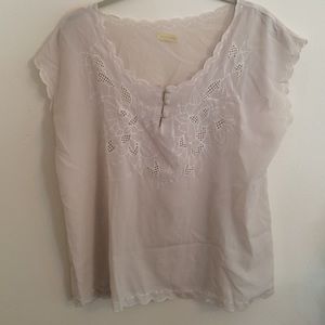 Pins and Needles Cream Lacey Blouse