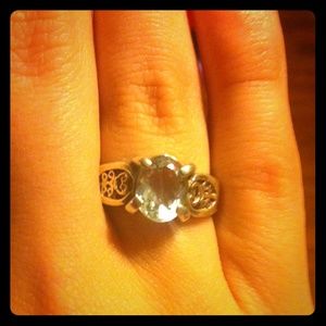 Aquamarine promise ring