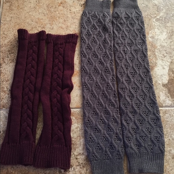 2 pair of leg warmers