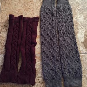 2 pair of leg warmers