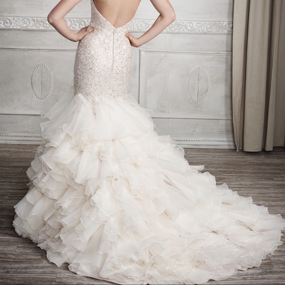 Ivory light gold/silver by Ella Rosa style 1687 - Picture 1 of 4