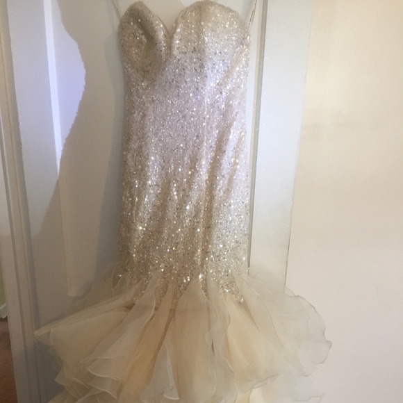 Ivory light gold/silver by Ella Rosa style 1687 - Picture 2 of 4