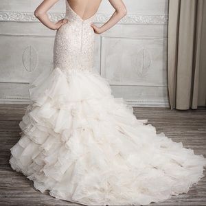 Ivory light gold/silver  by Ella Rosa style 1687