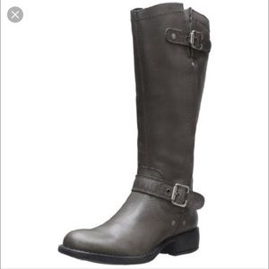 Eric Michael 'Montana' gray leather boots 40