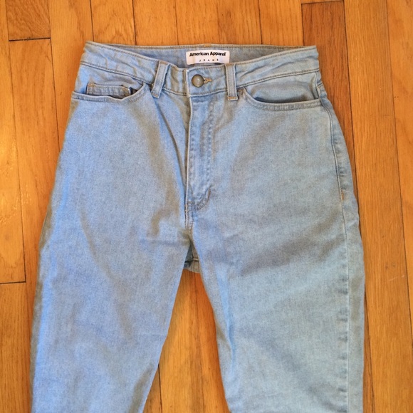American Apparel Light Wash Pencil Jean