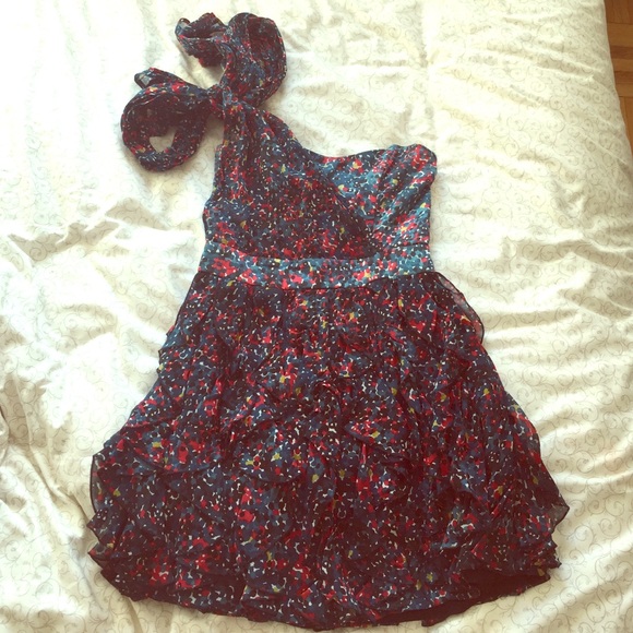 French Connection one shoulder versatile dress