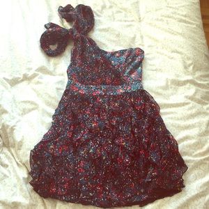 French Connection one shoulder versatile dress