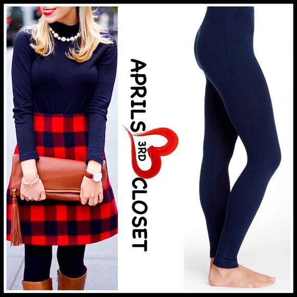 ❌SOLD❌SEAMLESS LEGGINGS Navy Blue - Picture 4 of 7