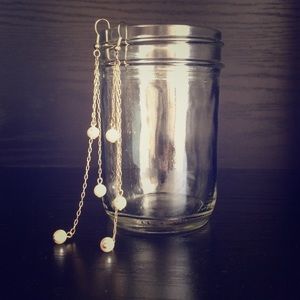 Dangling Pearl Earrings