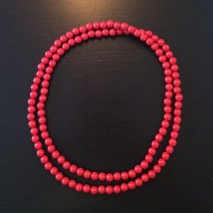 Red bead necklace