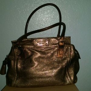 Bronze leather Kate Spade shoulder bag