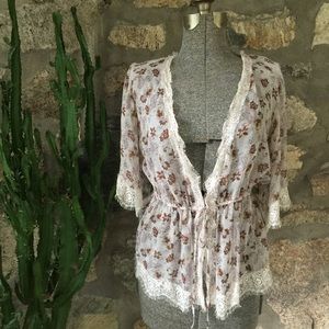 Heartloom silk tie cardigan