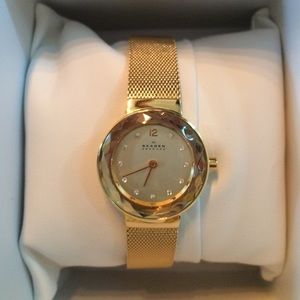 NWT Skagen gold watch