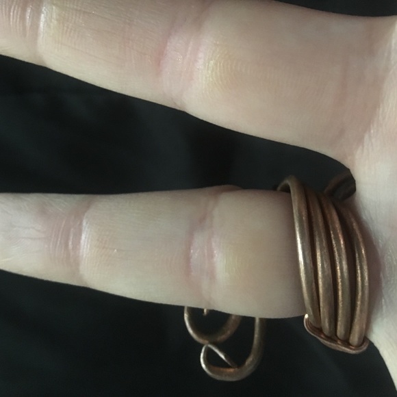 Turquoise Cross Cooper Wire Adjustable Ring - Picture 4 of 4