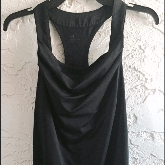 GapFit Body Cowl Neck Tank w/Cinch Waist & Bra Top