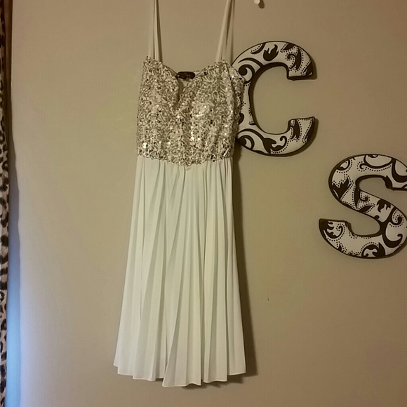 Strapless formal mini dress