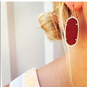 Dark maroon Kendra Scott Danielle earrings