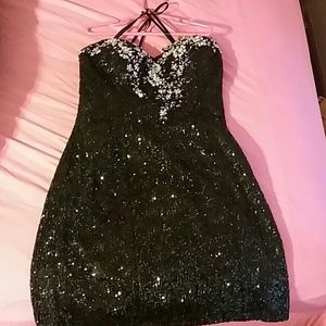 Strapless mini formal