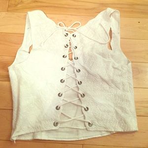 Brand new free people white crop top