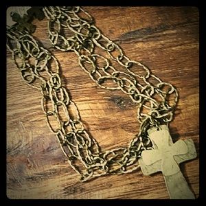 Double Chain Link Statement Necklace