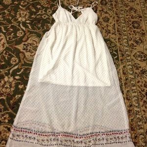 White maxi/beach dress