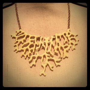 Coral Design statement necklace