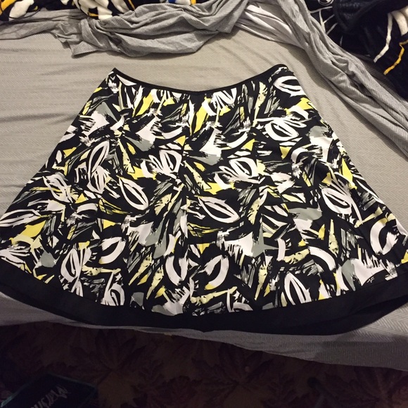 Black/Yellow/Gray Circle Skirt