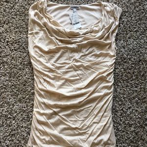 Express metallic gold shirt Size S