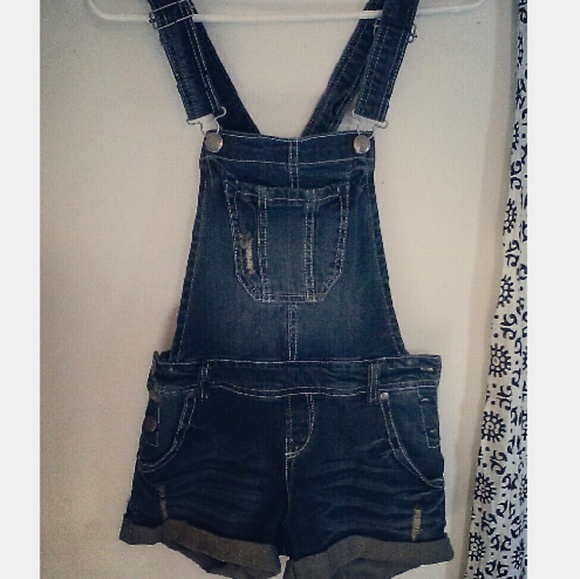Wallflower denim short-alls