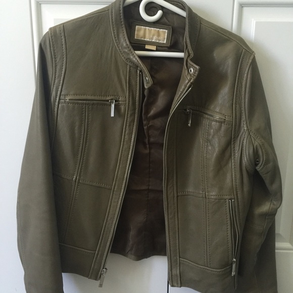 Michael Kors size Large leather jacket