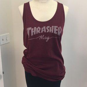 Thrasher tank maroon size men's L