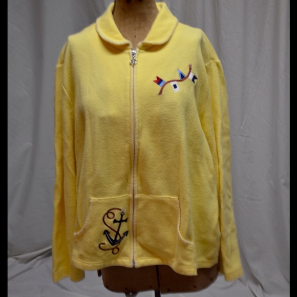 Yellow zippered jacket