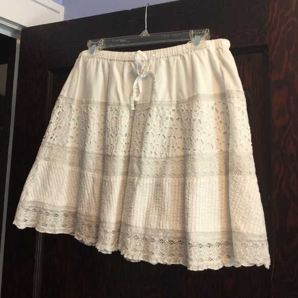 Beautiful White Ruffle Skirt