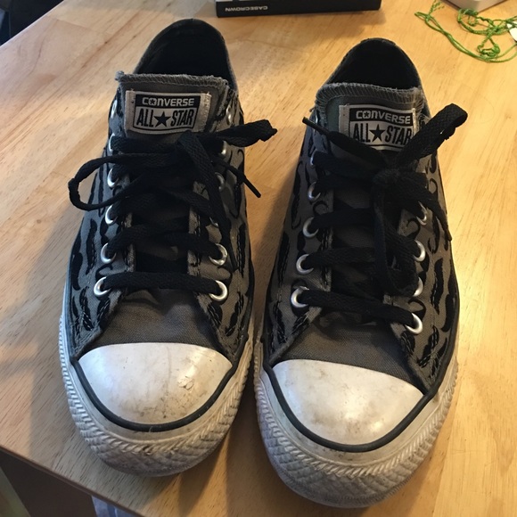 limited edition felt mustache converse