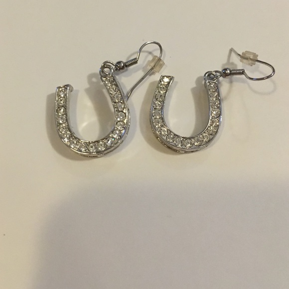 Silver Horshoe good luck earrings
