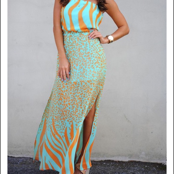 Tropical Animal Maxi Dress