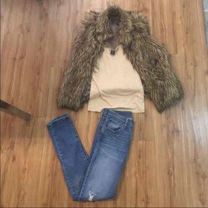 Faux fur vest