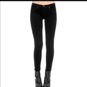 AG Stevie skinny jean black velvet