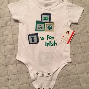 NWT!! Notre Dame 6-12M onesie!