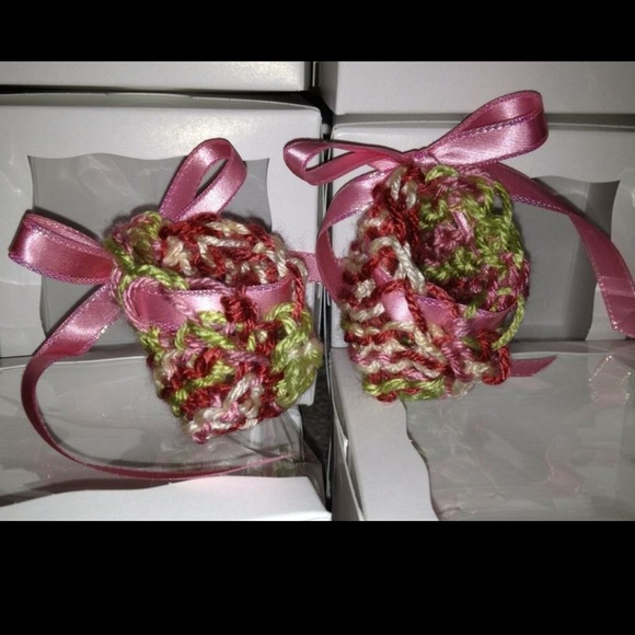 HP🎉Luxury "Rose Garden" Knitted Baby Girl Booties