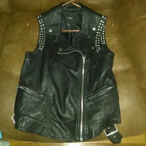 Studded Black Vest