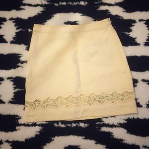 Topshop Light Yellow Skirt